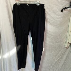 Studio Point xl black nylon elastic waist four way stretch pant euc